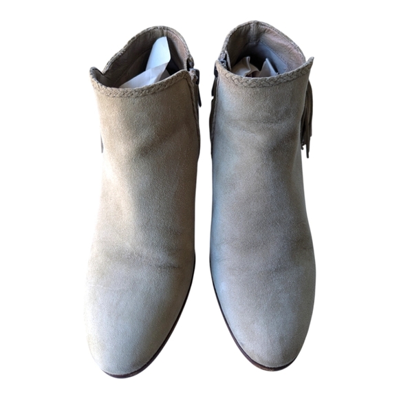 Sam Edelman Paige Suede Fringe Bootie - Putty 9.5 - Picture 3 of 11
